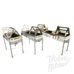 Atakiavimo stalas su rezervuaru, 125 cm, 1 rėmo laikiklis + 4 darbiniai stovai